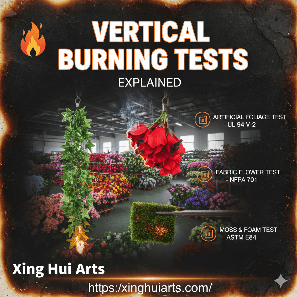 Vertical Burning Tests Explained: Why Your Leaves and Trunks Need Different Certifications